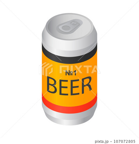 Number one beer can icon. Isometric of number one beer can vector icon for web design isolated on white background Number one beer can icon. Isometric of number one beer can vector icon for web design isolated on white background 107072805