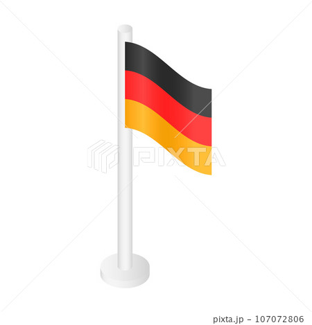 White desktop german flag icon. Isometric of...のイラスト素材 [107072806] - PIXTA