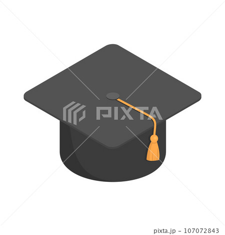 Graduate school black cap icon. Isometric of graduate school black cap vector icon for web design isolated on white background Graduate school black cap icon. Isometric of graduate school black cap vector icon for web design isolated on white background 107072843