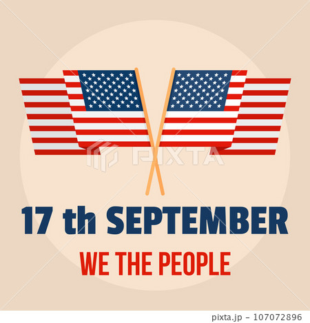 Constitution american day people background. Flat illustration of constitution american day people vector background for web design 107072896