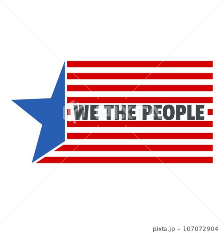 Constitution day we usa people logo icon. Flat illustration of constitution day we usa people vector logo icon for web design isolated on white background Constitution day we usa people logo icon. Flat illustration of constitution day we usa people vector logo icon for web design isolated on white background 107072904