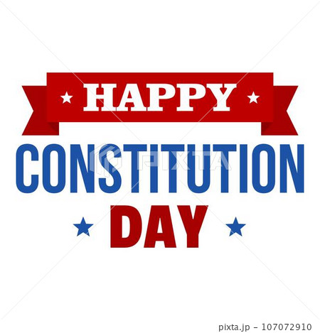 Constitution day badge logo icon. Flat illustration of constitution day badge vector logo icon for web design isolated on white background Constitution day badge logo icon. Flat illustration of constitution day badge vector logo icon for web design isolated on white background 107072910
