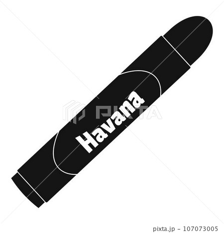 Havan cigar icon. Simple illustration of havan cigar vector icon for web design isolated on white background Havan cigar icon. Simple illustration of havan cigar vector icon for web design isolated on white background 107073005