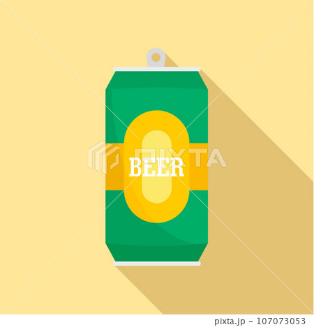 Can of fresh beer icon. Flat illustration of can of fresh beer vector icon for web design Can of fresh beer icon. Flat illustration of can of fresh beer vector icon for web design 107073053