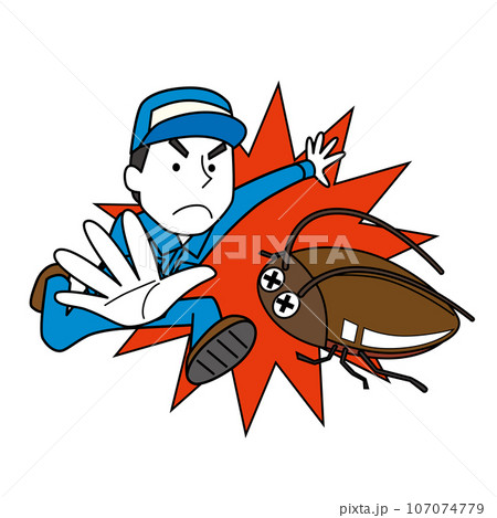 害虫駆除業者の男性作業員 107074779