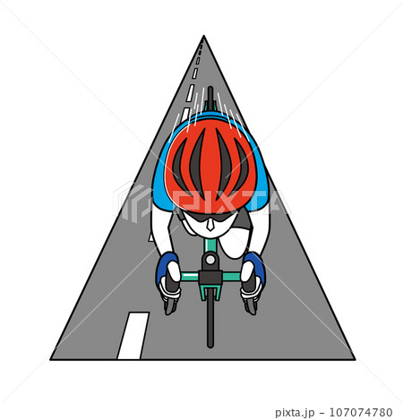 道路を走るロードレーサー 107074780