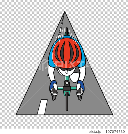 道路を走るロードレーサー 107074780