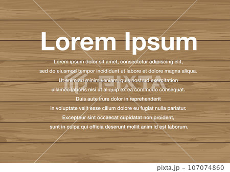 木の板の背景素材 木目 茶色 ベクター A4 横位置 木の板の背景素材 木目 茶色 ベクター A4 横位置 107074860