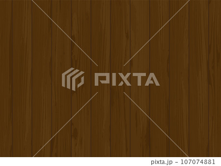 木の板の背景素材 木目 こげ茶色 ベクター A4 横位置 木の板の背景素材 木目 こげ茶色 ベクター A4 横位置 107074881