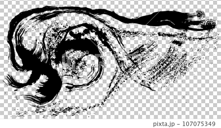 波漩渦手繪畫筆插圖 107075349