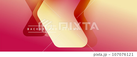 Energetic geometric background featuring an array of dynamic arrows in harmonious motion, evoking sense of speed, agility and purposeful flow 107076121