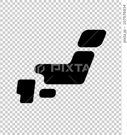 簡易版の日本地図のシルエットイラスト 107076934