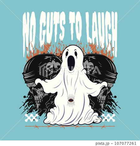 Ghostly Surprise, No Guts to Laugh Amidst Skulls Ghostly Surprise, No Guts to Laugh Amidst Skulls 107077261