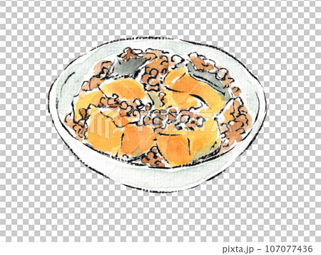 水彩畫的煮南瓜的插圖 水彩畫的煮南瓜的插圖 107077436