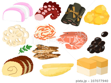 おせち料理のイラスト 107077940