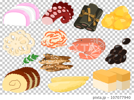 おせち料理のイラスト 107077940