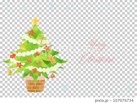 Christmas tree and snowflake frame illustration Christmas tree and snowflake frame illustration 107078734