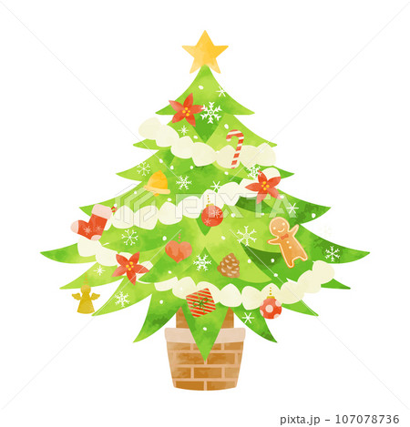 カラフルなクリスマスツリー カラフルなクリスマスツリー 107078736