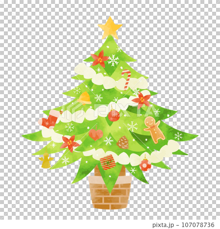 カラフルなクリスマスツリー カラフルなクリスマスツリー 107078736