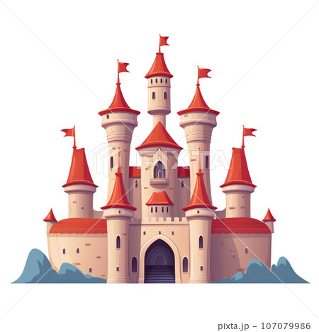 castle, fantasy, fairytale, illustration, medieval, building, tower, kingdom, background, cartoon, old, architecture, palace, landscape, fortress, tale, princess, house, ancient, fairy, magic, isolate 107079986