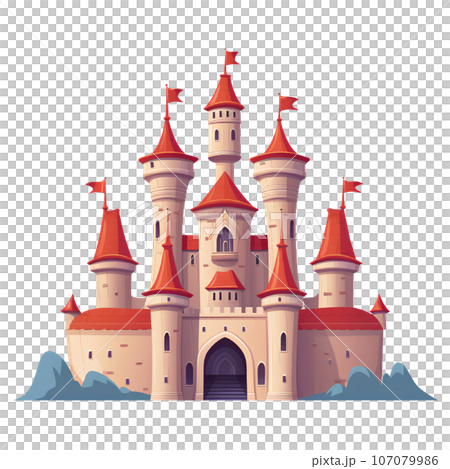 castle, fantasy, fairytale, illustration, medieval, building, tower, kingdom, background, cartoon, old, architecture, palace, landscape, fortress, tale, princess, house, ancient, fairy, magic, isolate 107079986