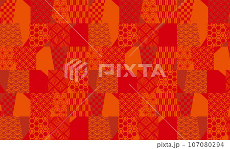 和風パターン　背景イラスト 107080294