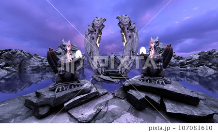 海に浮かぶ要塞の入り口 107081610