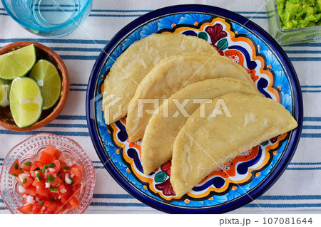 メキシコ料理のケサディージャ・フリータ  Quesadilla frita メキシコ料理のケサディージャ・フリータ  Quesadilla frita 107081644