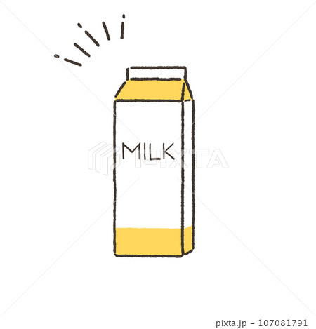 牛乳の手書きのイラスト 牛乳の手書きのイラスト 107081791