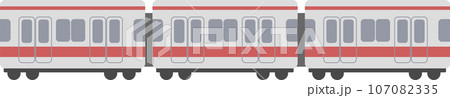 シンプルかわいい電車のイラスト 107082335