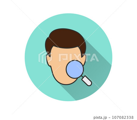 Skin treatment flat icon. Simple illustration with long shadow for graphic and web design. 107082338