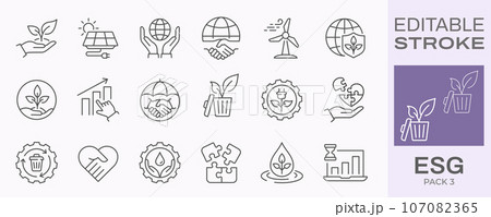 ESG icons, such as environment social...のイラスト素材 [107082365] - PIXTA