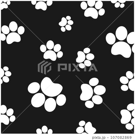 dog footprint background vektor illustration design 107082869