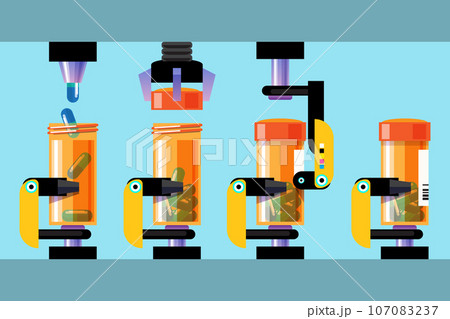 medical laboratory equipment. robotic drug packaging. medical laboratory equipment. robotic drug packaging. 107083237