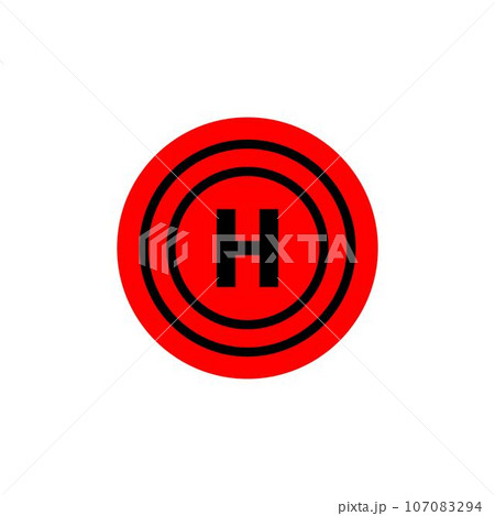 helicopter pad icon vektor illustration 107083294