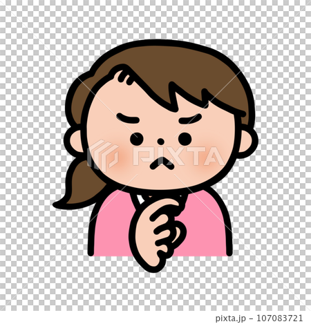 考え事をしている女性 考え事をしている女性 107083721