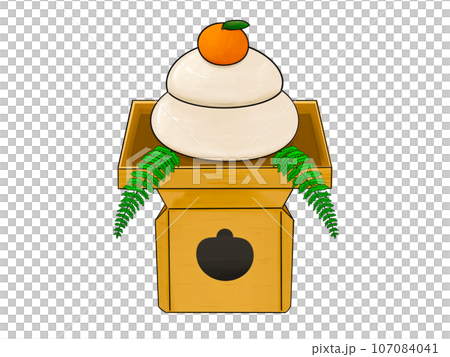 鏡餅 鏡もち 正月 お正月 謹賀新年 年賀状 縁起物 イラスト 年賀素材 年賀 三方 裏白 主線 鏡餅 鏡もち 正月 お正月 謹賀新年 年賀状 縁起物 イラスト 年賀素材 年賀 三方 裏白 主線 107084041