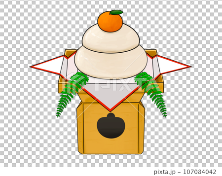 鏡餅 鏡もち 正月 お正月 謹賀新年 年賀状 縁起物 イラスト 年賀素材 年賀 三方 裏白 主線 鏡餅 鏡もち 正月 お正月 謹賀新年 年賀状 縁起物 イラスト 年賀素材 年賀 三方 裏白 主線 107084042