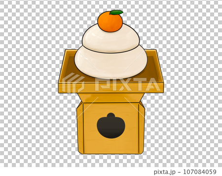 Kagami-mochi, Kagami-mochi, New Year, New Year, Happy New Year, New Year's card, Lucky charms, Illustration, New Year's card material, New Year's card, Orange, Mikata, Main line Kagami-mochi, Kagami-mochi, New Year, New Year, Happy New Year, New Year's card, Lucky charms, Illustration, New Year's card material, New Year's card, Orange, Mikata, Main line 107084059