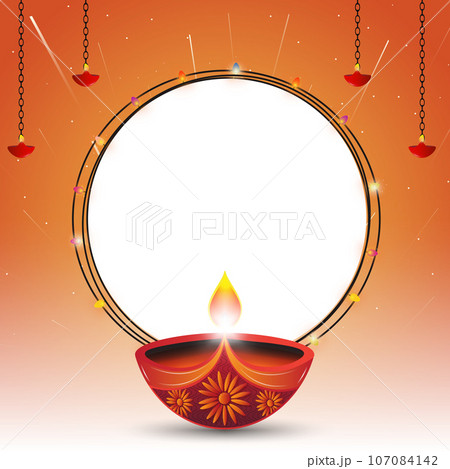 Happy Diwali festival background with diya. vector illustration. Happy Diwali festival background with diya. vector illustration. 107084142