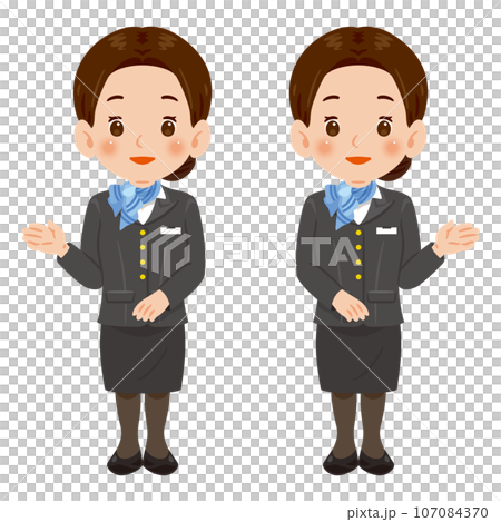 Information on women in suits and scarves Information on women in suits and scarves 107084370