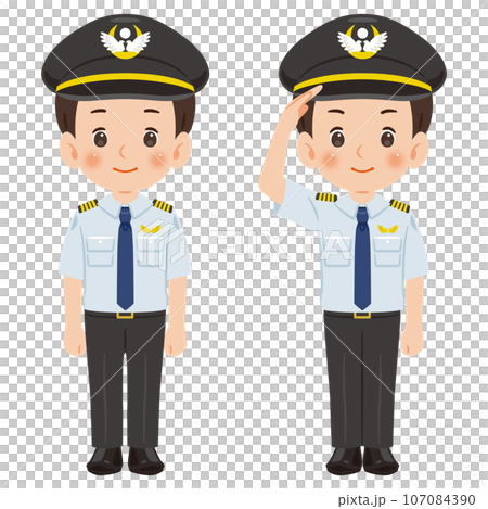 male pilot in shirt 107084390