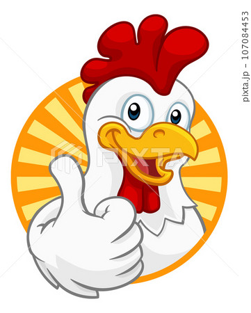 Chicken Cartoon Rooster Cockerel Character Chicken Cartoon Rooster Cockerel Character 107084453