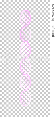 ドット絵_DNAの線(ピンク) ドット絵_DNAの線(ピンク) 107085429