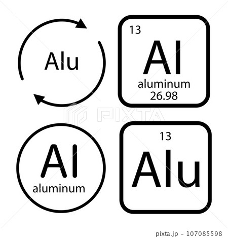 aluminum icon vector template design aluminum icon vector template design 107085598