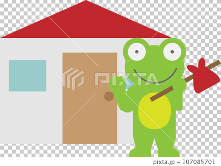 無事カエルのイメージイラスト 無事カエルのイメージイラスト 107085701