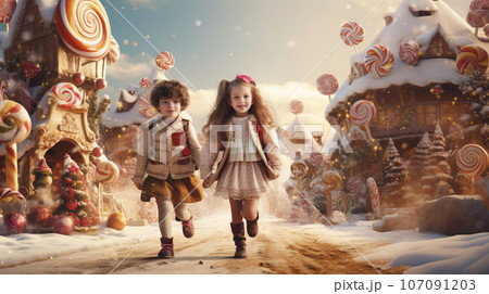 魔法のクリスマス：小さな子供達がお菓子の街へ♪ 107091203