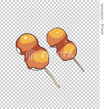 日式風格御手洗團子插畫 107091439