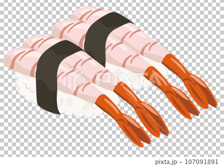 壽司_握壽司_甜蝦 107091891