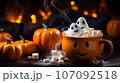 ハロウィンの楽しみ♪かわいいマシュマロゴーストとホットチョコレート 107092518